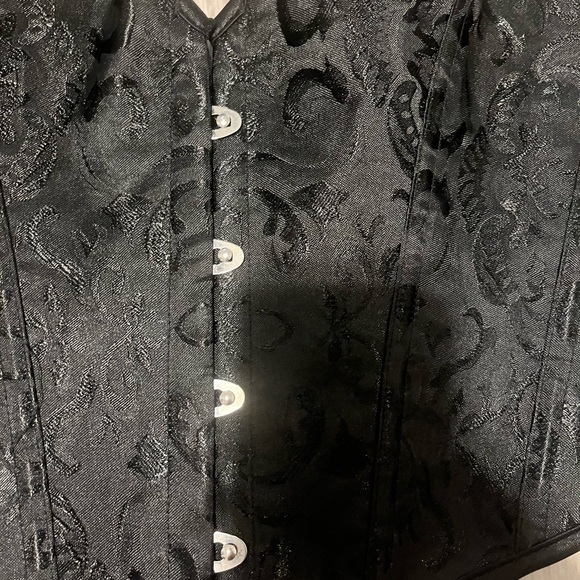 & Other Stories Black Lace-Up Corset - Picture 4 of 6